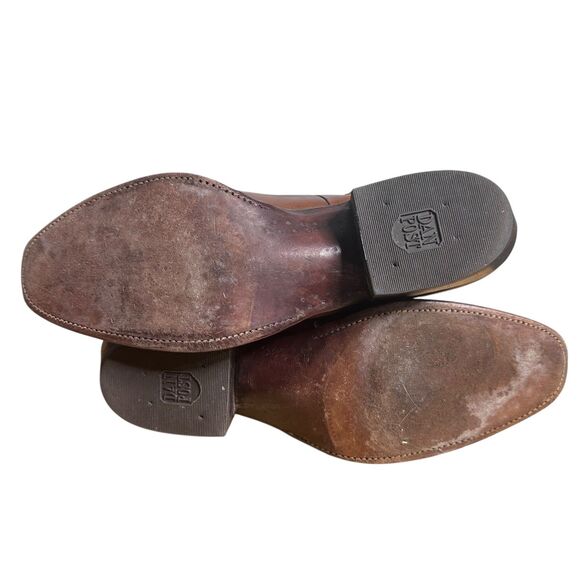 VTG Dan Post Boots Women’s 9 Brown Leather Side Zip Boho Western Indie Granola - Picture 12 of 16